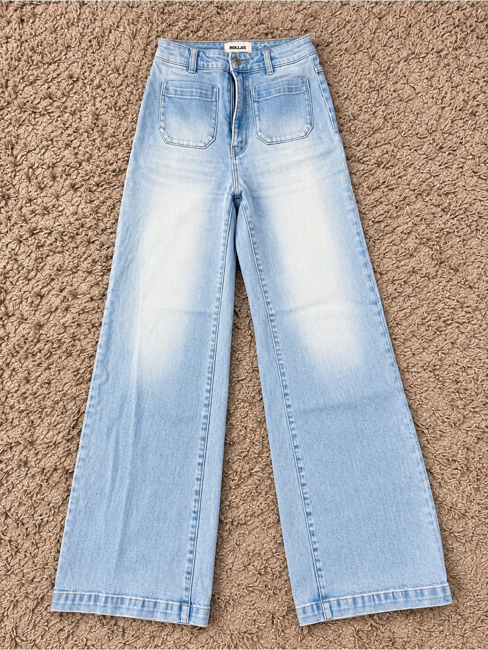 ROLLA'S Light Wash Wide Leg High-Rise Jeans